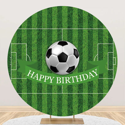 Circle Cover for Boy Girl Birthday Party Soccer Sports