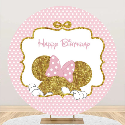 Minnie Circle Backdrop Birthday Party