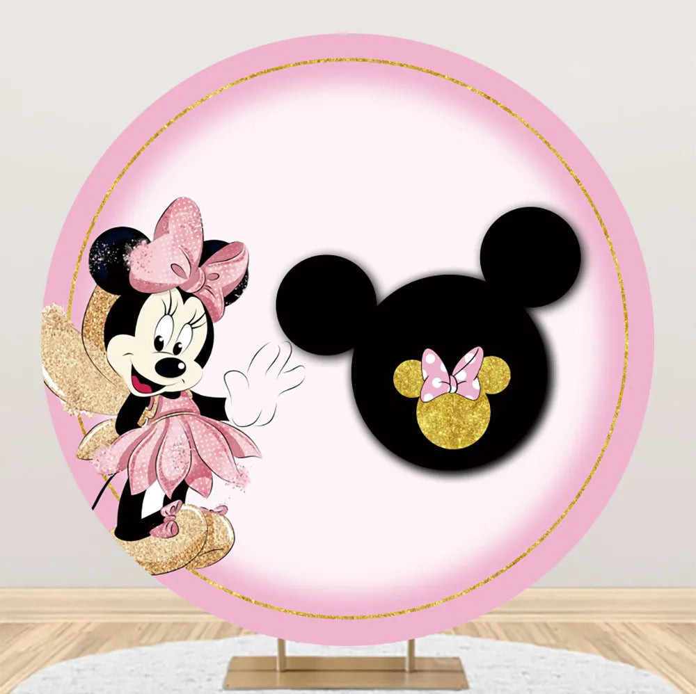 Minnie Circle Backdrop Birthday Party