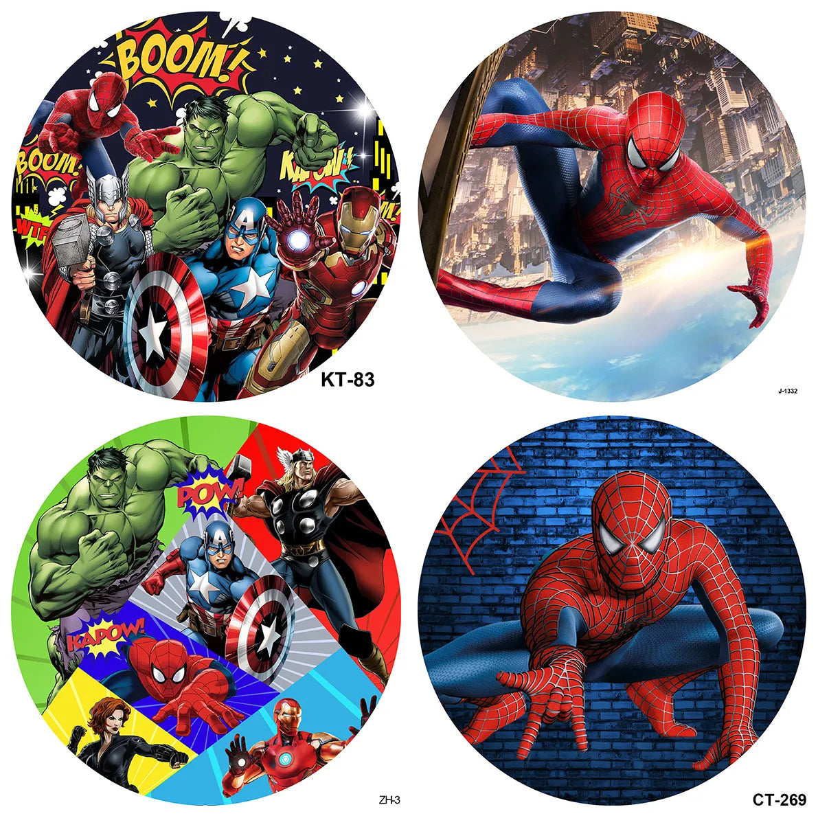 The Avengers Superhero Round Background for Boys Birthday