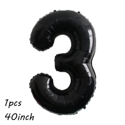 Football Themed Balloon 22inch 4D Soccer Foil Ball 40inch Black Numbers Boys Men Birthday Soccer Champion Party Decor Supplies