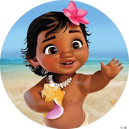 Custom Moana Baby Maui Decoration Elastic Backdrop