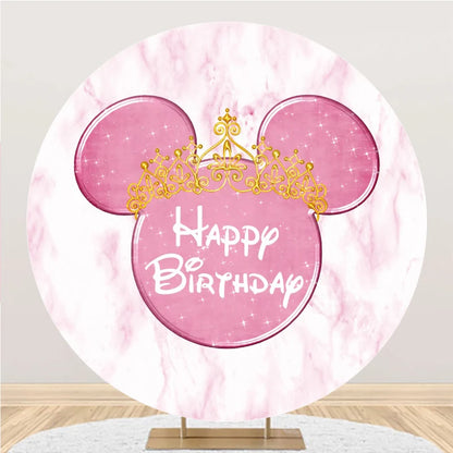 Minnie Circle Backdrop Birthday Party