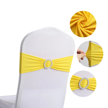 10/50PCS Chair Sashes Spandex Stretch