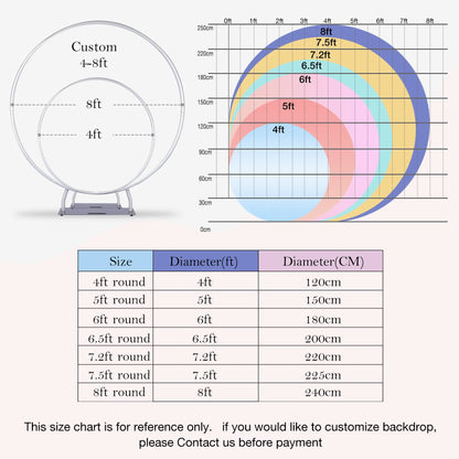 Princess Theme Tiana Round Circle Backdrop Covers Elastic or Vinyl