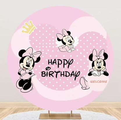 Minnie Circle Backdrop Birthday Party