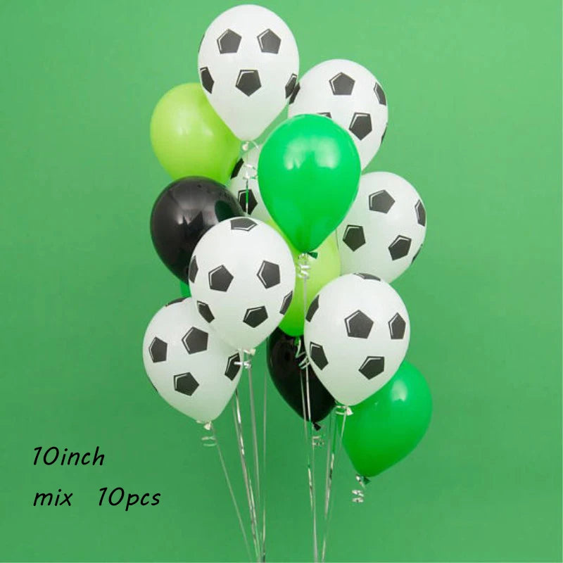 Football Themed Balloon 22inch 4D Soccer Foil Ball 40inch Black Numbers Boys Men Birthday Soccer Champion Party Decor Supplies